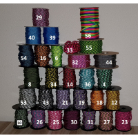 ONTWERP UW EIGEN MINI 6 STRAND WIDE ROUND BRAID LANDEN SLEUTELHANGER